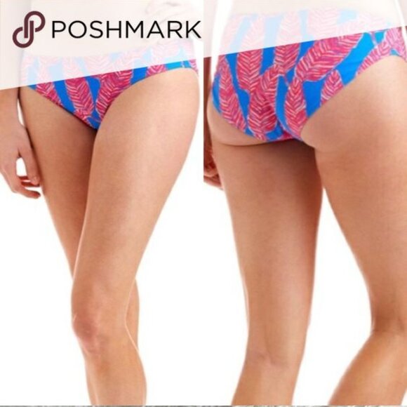 Vineyard Vines | Pink and Navy Palm Classic Bikini Bottoms | Size Medium - Picture 8 of 8